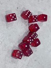 Collection Of  11 Vintage Cherry Red Bakelite Dice   5 8           Xxxx