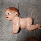 Vintage 1945 Plasto Plak Baby Wall Plaques Retro Chalkware Nursery Decor Set