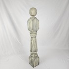 Vintage Newel Post Wooden Staircase Finial Old Paint 33  Architectural Cottage