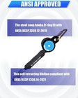 11ft Self Retracting Lifeline With Shock Absorber  No-tangle Web  Ansi osha