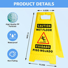 2 Pack Caution Wet Floor Sign  17 52 Inch Length  Fold Out Wet Floor Signs