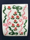 Crafts - Set 4 Scrapbooking Card Making Stickers Printworks Red Roseys   Ribbons