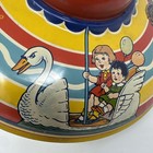 Vintage Toy Tin Spinning Top Children Animals Merry Go Round  working Usa Works 