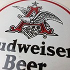 Vintage Budweiser Beer Sign - Adult Beverage Anheuser Busch Porcelain Sign