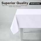 Utopia Kitchen Square Table Cloth 2 Pack 60x60 Inches  White   Tablecloth   
