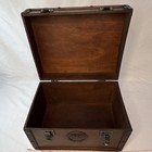 Wooden Treasure Chest Handcrafted Vintage Storage Box