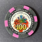 Rio Las Vegas Nevada  100 Casino Chip Baccarat 1997 43mm Oversized Obsolete