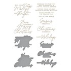Spellbinders  a Merry Little Christmas Sentiments  Glimmer Hot Foil Plate   Dies