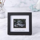 Iheipye Baby Sonogram Photo Frame - 1st Ultrasound Picture Silver Text  Black 