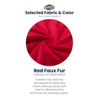 Ultimate Sack 5 Foot Foam Filled Washable Fur Covered Bean Bag Chair  Red