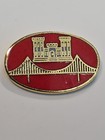 U s  Army Corps Of Engineers Lapel Pin Red   Gold Colors Usace Logo Over Bridge