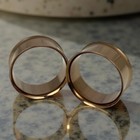 Pair Of Chocolate Gold Steel Double Flare Tunnels Set Gauges Plugs Pick Size