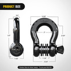 2 Pack 3 4  D-ring Shackle 4 75 Ton  9500 Lbs  Capacity With 7 8  Pin Heavy Duty