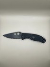 Spyderco Tenacious Linerlock Folding Knife  Black Frn Handles C122sbbk