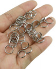 Pack Of 200 Nickel Plated Split Ring Chain Part For Connecting Lobster Clasp  Ch