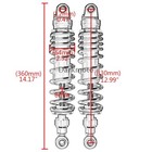 Adjustable Rear Air Shock Absorbers Suspension Fit For Atv Motorcycle