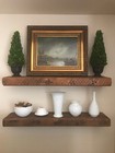 Thick Wooden Floating Shelf - Antique Barn Wood Shelves - Or Floating Mantle