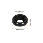 M3 Cone Cup Countersunk Washers hole Dia 3 1mm 0 12 Aluminum 40pcs black 