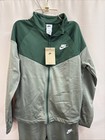 Nike Boys Green 2-piece Knit Tracksuit Set Full Zip Jacket   Pants Size Ylarge