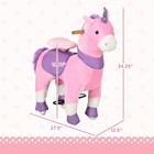 Walking Horse Ride On Unicorn Mechanical Pony Toy W  Wheels For 3-6 Years Pink