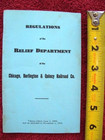 1956 Chicago Burlington   Quincy Railroad Rules Booklet Cb q Railway Train Dept