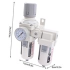 1 2  4000l min Npt Air Pressure Regulator Filter Water Trap Separator 15 8 24cm