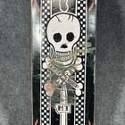 Skateboard Deck 9 0 x 33    Tattoo Style New School Skull   Sword Shop Checkered