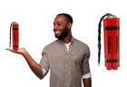 Fake Dynamite Prop Red Tnt 6 Stick Bundle Plastic Prank Gag Pretend Bomb Pack
