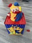 Vtg Schylling 1997 Tin Musical Wind Up Jack In The Box Circus Clown Jester Works