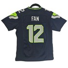 Seahawks Nike Authentic Kids Szm 10-12  Jersey 12 Fan Navyngreen  Loosen Hems