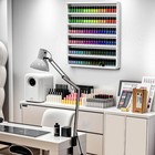 Wood Nail Polish Rack Wall Mount Nail Polish Organizer 6 Layers Nail Salon