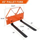 46  Heavy-duty Tractor Skid Steer Pallet Forks 3200lbs Quick Attach Bucket Forks