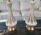 Vintage Pair Of Mid Century Modern Quartite Creative Corp 1960 s Lamps Genie Mcm