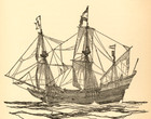 1924 Vintage Print Dutch Merchant 17th Century Old Ship Vessel Craft Boat Sail