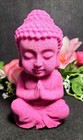 X Large 6  855g Uv Reactive Ruby Buddha Crystal Stone Carving Statue