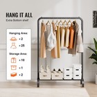 Uimoso Clothes Rack Heavy Duty Clothing Garment Rack With Hanging Rod Bedroom