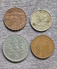 Lot Of 4 United Kingdom Queen Elizabeth Ii Coins