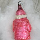 German Mercury Glass Santa Claus Christmas Ornament Hand Blown Painted Antique