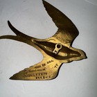 Vintage 1980s Burwood Wall Hanging Art Barn Swallow Birds Set Of 3 Gold Tone Usa