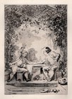 Fabulous 1800s Jean-honore Fragonard Etching  les Troqueurs  Limited Framed Coa