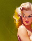  golden Beauty   1957 Elvgren Vintage Style Pin-up Poster  16x20