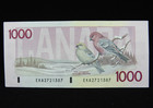 1988  1000 Dollar Bank Of Canada Banknote Eka 2721307 Bonin Thiessen Ef Grade
