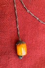 Bezalel Yemenite Style Silver Filigree And Bakelite Necklace
