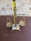12 5  H Vtg Scales Of Justice Balance Brass With Marble Base