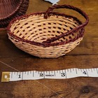 Mini Small Wicker Basket Set Of 3 Oval Woven Baskets W  Handles Brown Beige