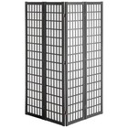 Room Divider 4 Panel Japanese Wood Folding Privacy Screen Indoor Partition