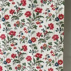 Vintage French Carnation Fabric Material 1920 s - 1930 s Country Cottage Farmho