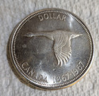 1867-1967 80  Silver Canadian Canada Silver Dollar Goose free Shipping 