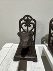 Pair Of Cast Iron Pigs Bookends