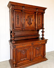 1880 Antique Renaissance Revival Carved Walnut Buffet Hutch Sideboard Ships Free